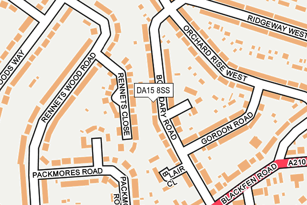 DA15 8SS map - OS OpenMap – Local (Ordnance Survey)