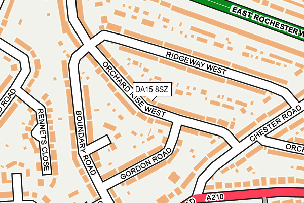 DA15 8SZ map - OS OpenMap – Local (Ordnance Survey)