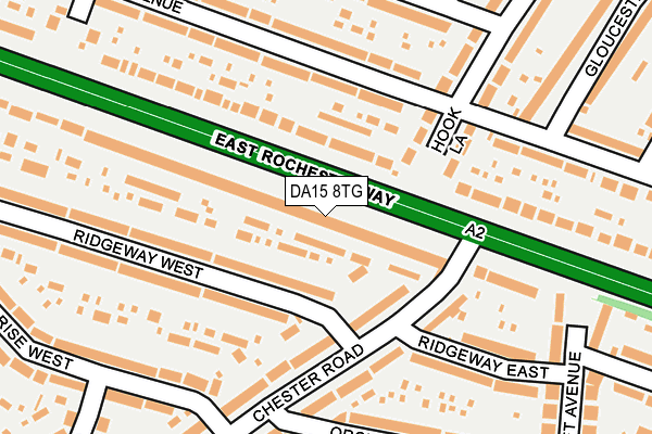 DA15 8TG map - OS OpenMap – Local (Ordnance Survey)