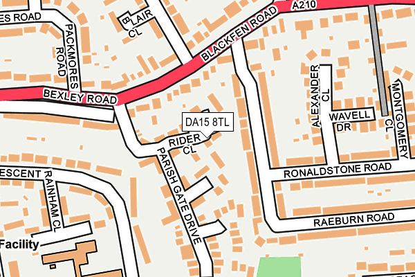 DA15 8TL map - OS OpenMap – Local (Ordnance Survey)