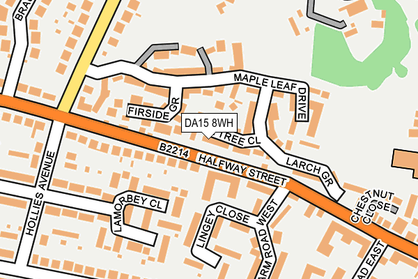 DA15 8WH map - OS OpenMap – Local (Ordnance Survey)