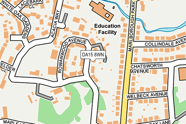 DA15 8WN map - OS OpenMap – Local (Ordnance Survey)