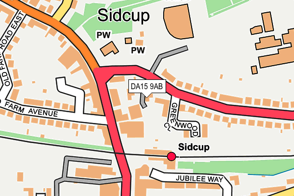 Map of VINSON COURT (SIDCUP) RESIDENTS ASSOCIATION LIMITED at local scale