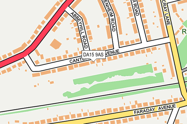 DA15 9AS map - OS OpenMap – Local (Ordnance Survey)
