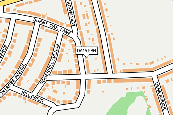 DA15 9BN map - OS OpenMap – Local (Ordnance Survey)
