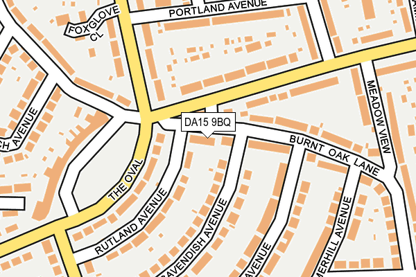 DA15 9BQ map - OS OpenMap – Local (Ordnance Survey)