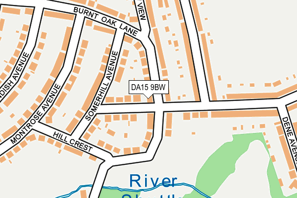 DA15 9BW map - OS OpenMap – Local (Ordnance Survey)