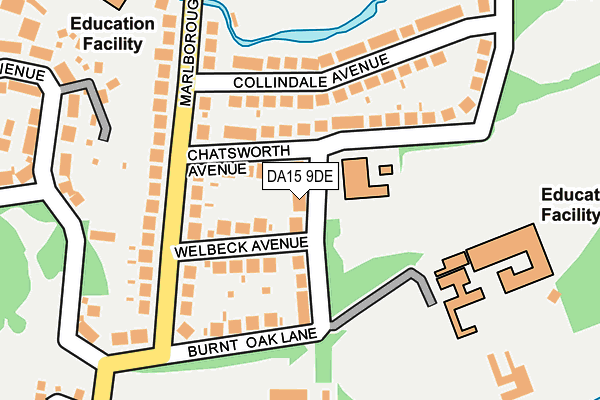 DA15 9DE map - OS OpenMap – Local (Ordnance Survey)