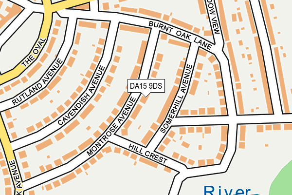 DA15 9DS map - OS OpenMap – Local (Ordnance Survey)