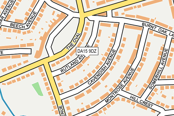 DA15 9DZ map - OS OpenMap – Local (Ordnance Survey)