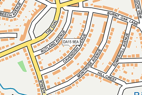 DA15 9EA map - OS OpenMap – Local (Ordnance Survey)