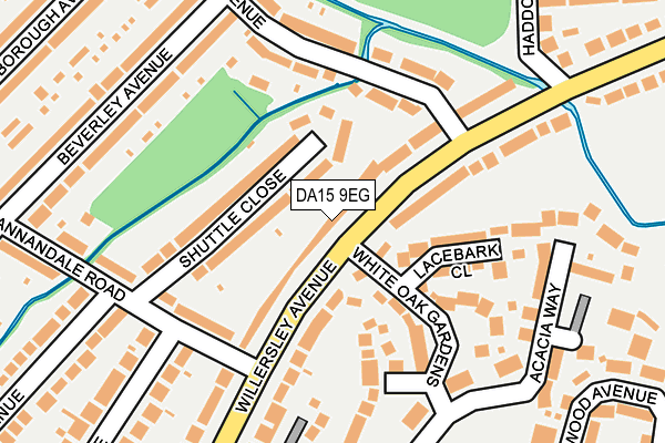 DA15 9EG map - OS OpenMap – Local (Ordnance Survey)