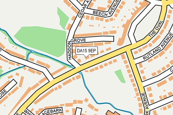 DA15 9EP map - OS OpenMap – Local (Ordnance Survey)