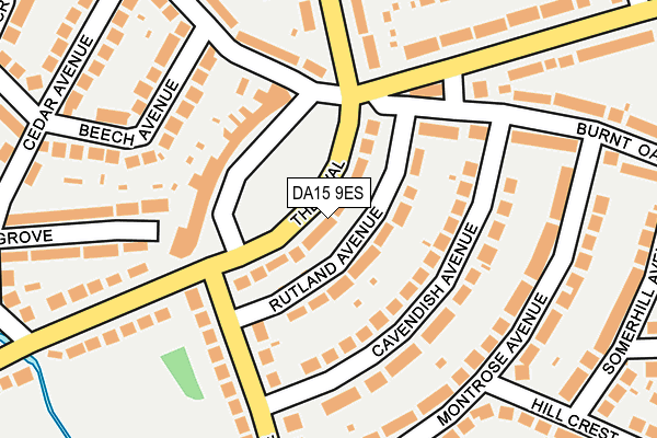 DA15 9ES map - OS OpenMap – Local (Ordnance Survey)