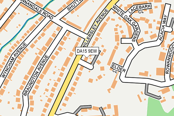DA15 9EW map - OS OpenMap – Local (Ordnance Survey)