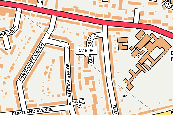 DA15 9HJ map - OS OpenMap – Local (Ordnance Survey)