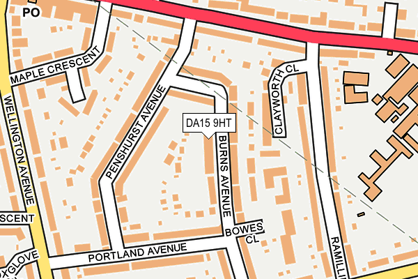 DA15 9HT map - OS OpenMap – Local (Ordnance Survey)