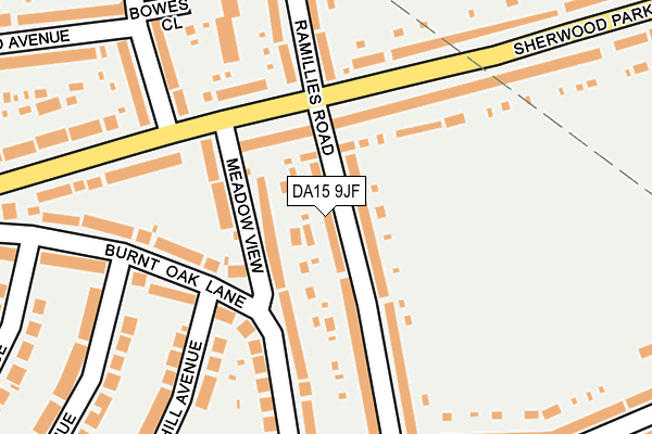 DA15 9JF map - OS OpenMap – Local (Ordnance Survey)
