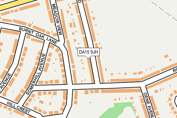 DA15 9JH map - OS OpenMap – Local (Ordnance Survey)