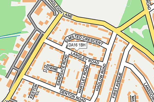 DA16 1BH map - OS OpenMap – Local (Ordnance Survey)