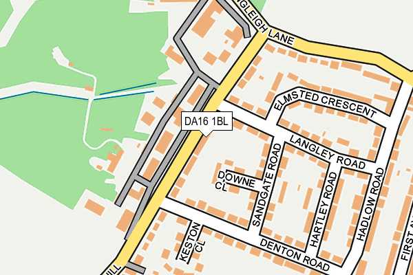 DA16 1BL map - OS OpenMap – Local (Ordnance Survey)