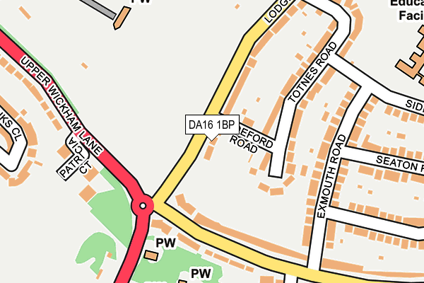 DA16 1BP map - OS OpenMap – Local (Ordnance Survey)