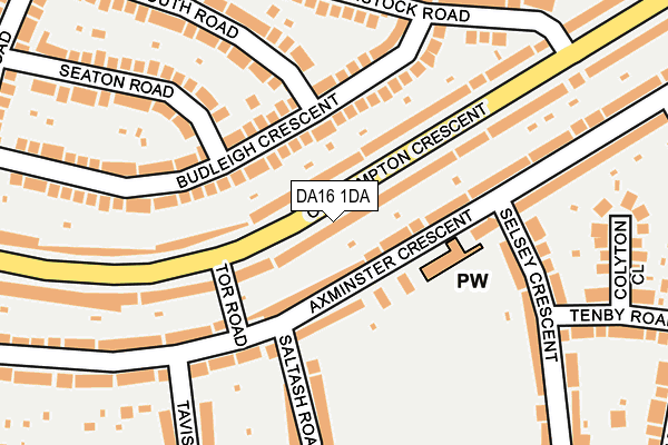 DA16 1DA map - OS OpenMap – Local (Ordnance Survey)