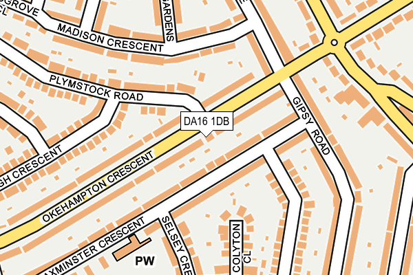 DA16 1DB map - OS OpenMap – Local (Ordnance Survey)