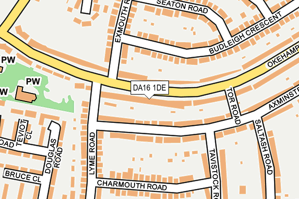 DA16 1DE map - OS OpenMap – Local (Ordnance Survey)