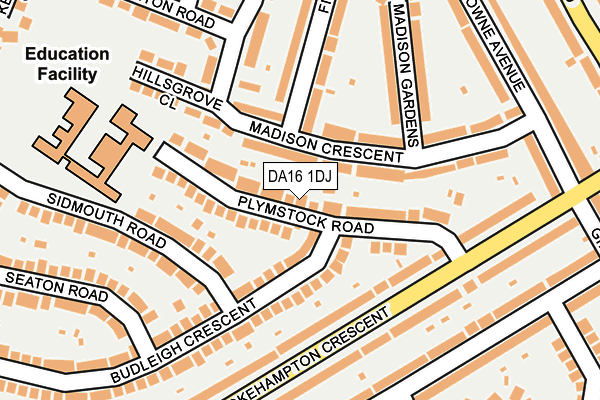 DA16 1DJ map - OS OpenMap – Local (Ordnance Survey)