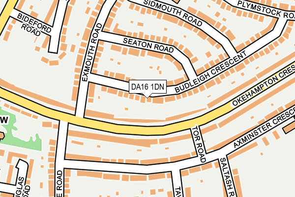 DA16 1DN map - OS OpenMap – Local (Ordnance Survey)