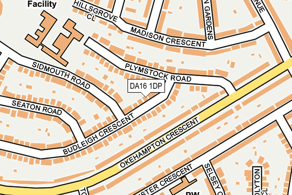 DA16 1DP map - OS OpenMap – Local (Ordnance Survey)