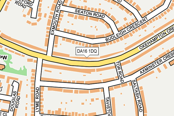 DA16 1DQ map - OS OpenMap – Local (Ordnance Survey)