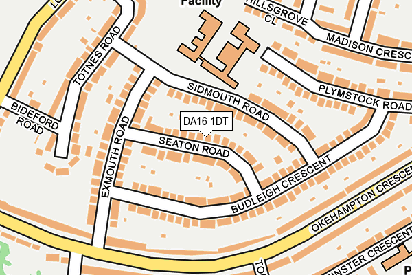 DA16 1DT map - OS OpenMap – Local (Ordnance Survey)