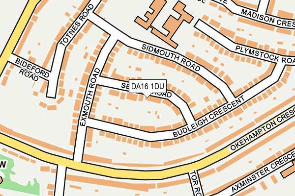 DA16 1DU map - OS OpenMap – Local (Ordnance Survey)