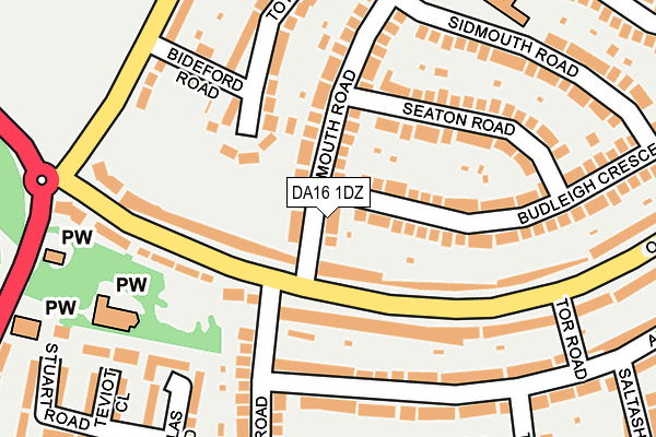 DA16 1DZ map - OS OpenMap – Local (Ordnance Survey)