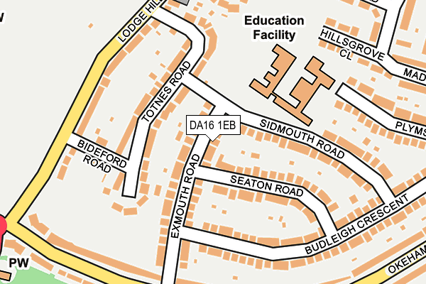 DA16 1EB map - OS OpenMap – Local (Ordnance Survey)
