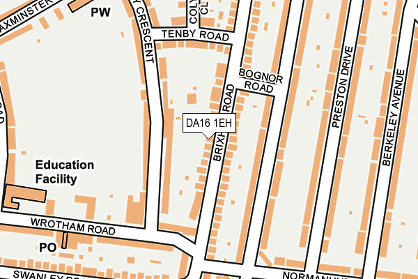 DA16 1EH map - OS OpenMap – Local (Ordnance Survey)