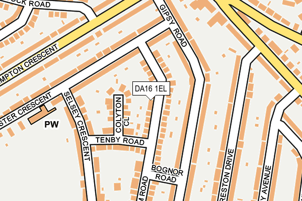 DA16 1EL map - OS OpenMap – Local (Ordnance Survey)