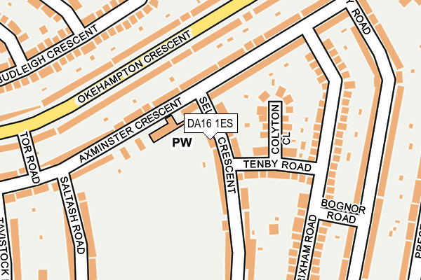 DA16 1ES map - OS OpenMap – Local (Ordnance Survey)