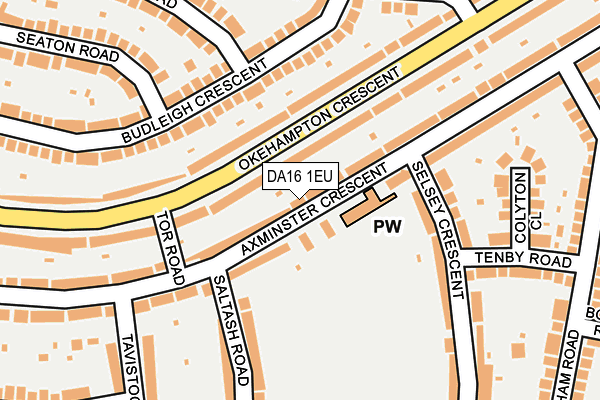 DA16 1EU map - OS OpenMap – Local (Ordnance Survey)