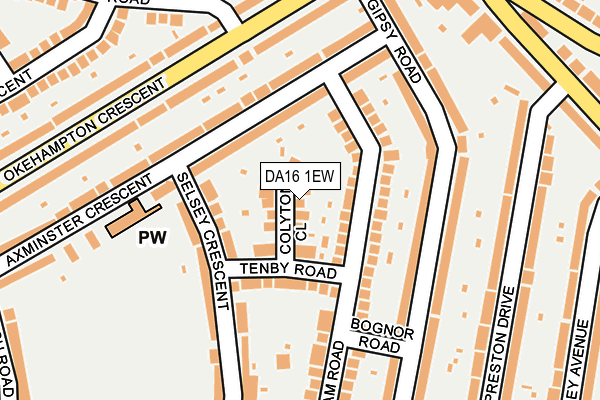 DA16 1EW map - OS OpenMap – Local (Ordnance Survey)