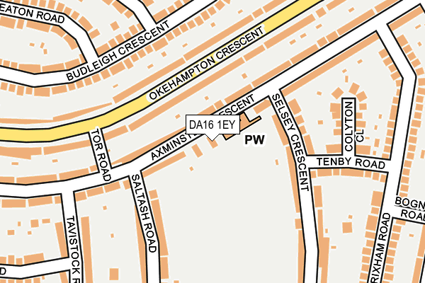DA16 1EY map - OS OpenMap – Local (Ordnance Survey)