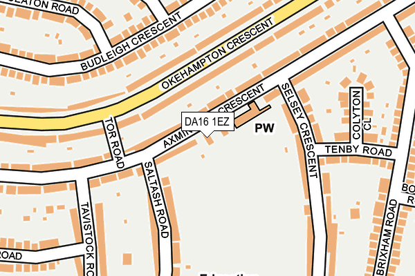 DA16 1EZ map - OS OpenMap – Local (Ordnance Survey)