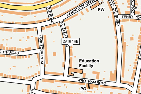 DA16 1HB map - OS OpenMap – Local (Ordnance Survey)