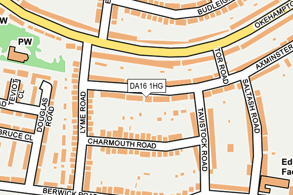 DA16 1HG map - OS OpenMap – Local (Ordnance Survey)
