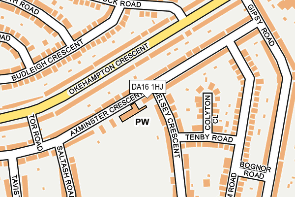 DA16 1HJ map - OS OpenMap – Local (Ordnance Survey)