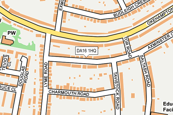 DA16 1HQ map - OS OpenMap – Local (Ordnance Survey)