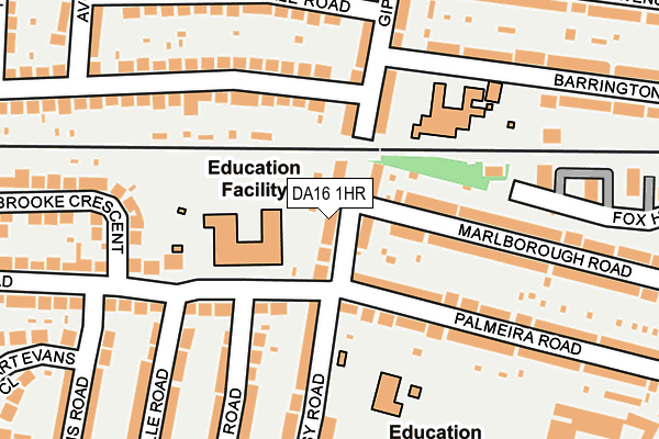 DA16 1HR map - OS OpenMap – Local (Ordnance Survey)