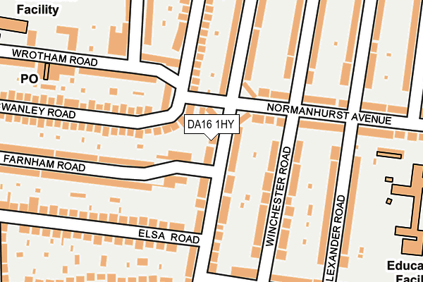 DA16 1HY map - OS OpenMap – Local (Ordnance Survey)